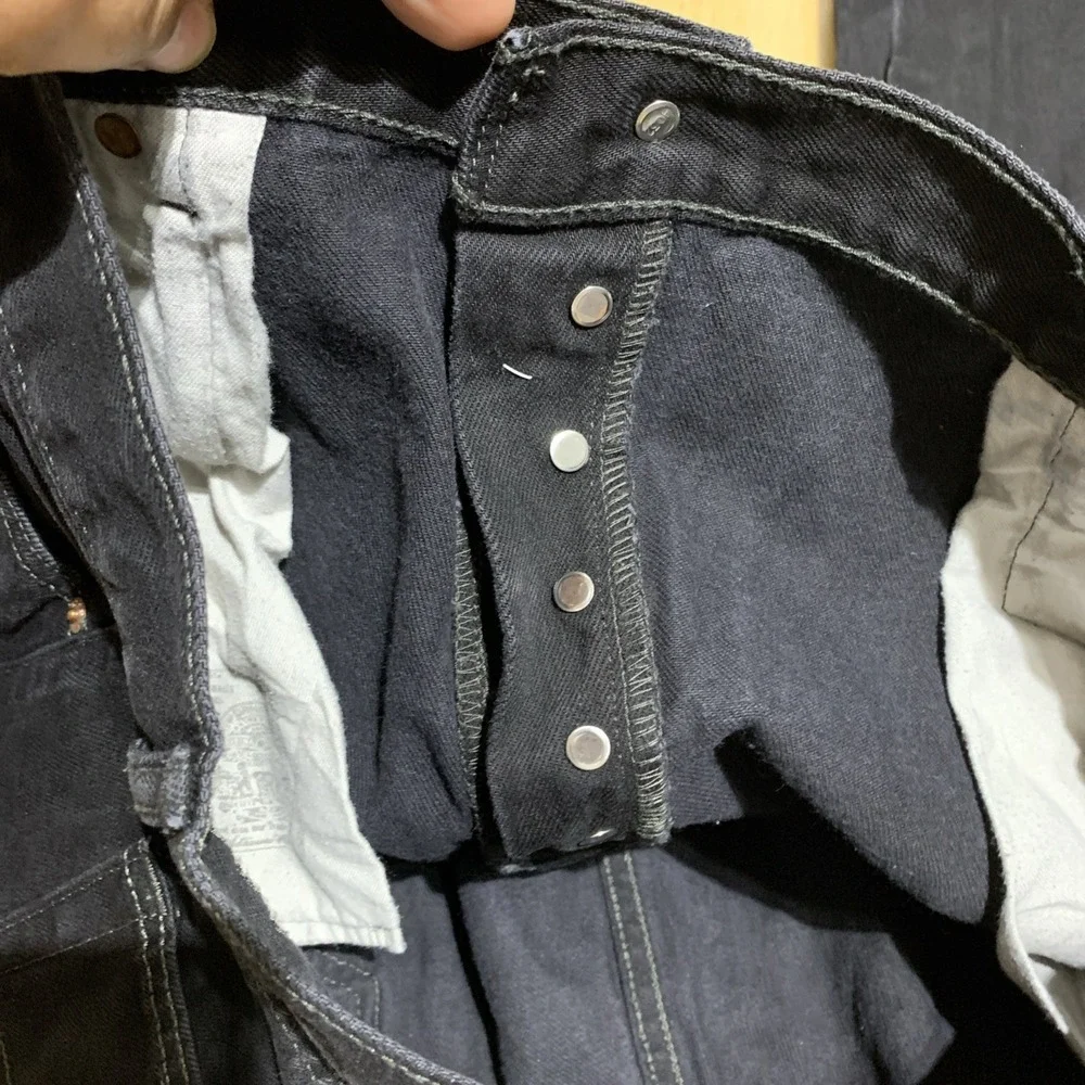Vtg‎ 90s Levis 501 Jeans Mens Tag 40x30 Black Denim Button Fly